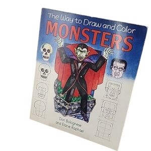 🎉🎉***CLEARANCE***🎉🎉The Way to Draw & Color Monsters book, Vintage 199